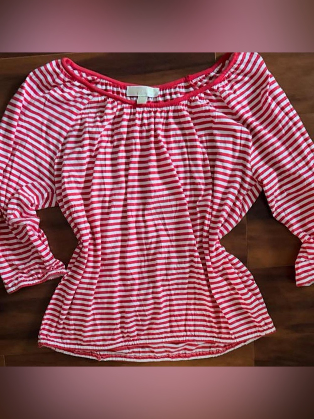 Michael Kors Red and White Top